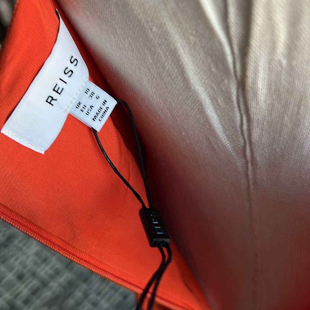 New REISS Trina Strappy Mini Dress in Orange Size 10 UK / 6 US - Picture 9 of 9